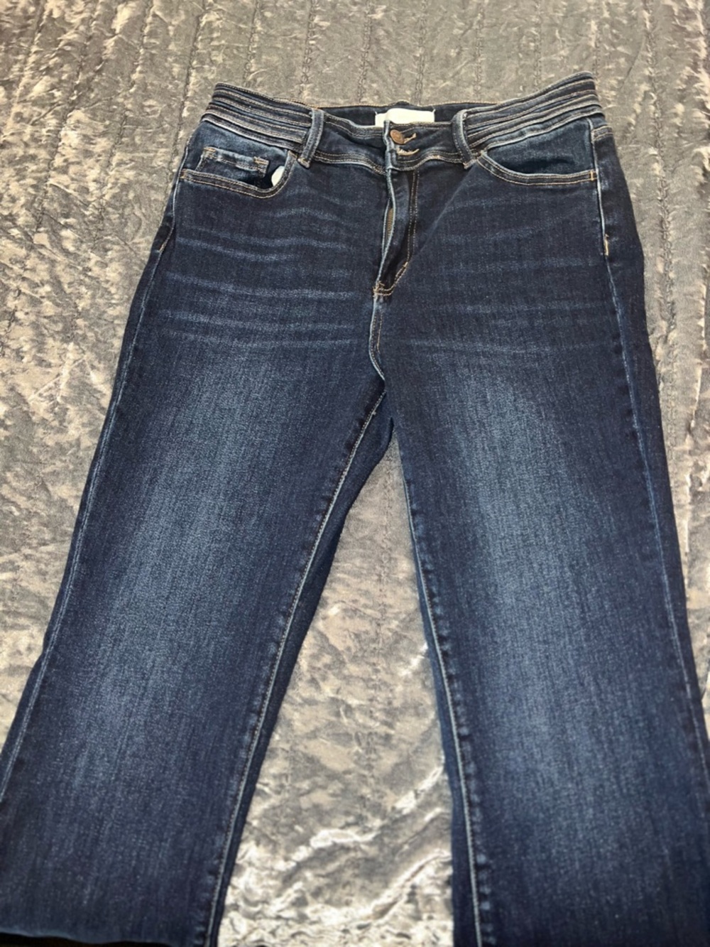 Women’s Dark Blue Boot Cut Jeans - Classic Flare - Picture 4 of 7